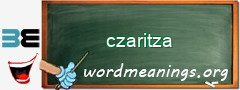 WordMeaning blackboard for czaritza